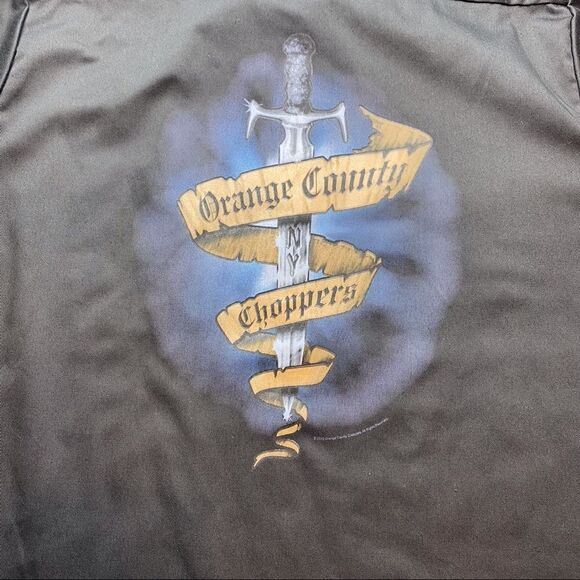 Orange County Chopper Black Short Sleeve Button Down Shirt Size Large - Picture 7 of 10